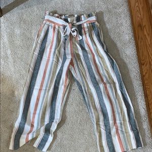 NWT Madewell Striped Paper Bag Pants